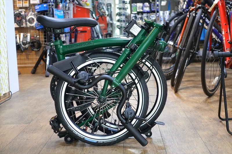 画像3: 英国　BROMPTON 　レーシンググリーン　MID ハンドル　6速（M6L）BLACK STYLE