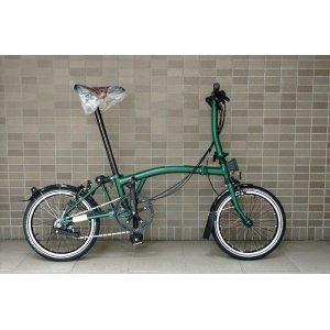 画像: 英国　BROMPTON 　レーシンググリーン　LOW ハンドル　6速（S6L）BLACK STYLE